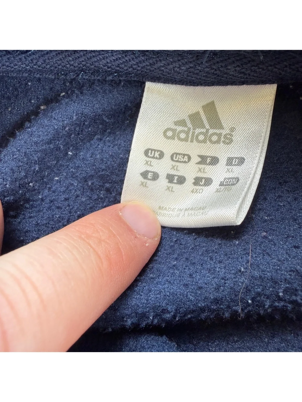 Adidas Notre Dame Fighting Irish ClimaWarm Fleece Zip Jacket XL Navy 3 Stripe